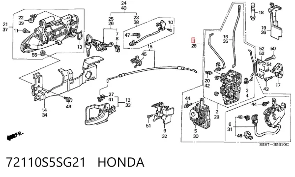  72110S5SG21 Honda