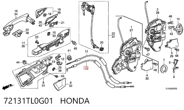  72131TL0G01 Honda
