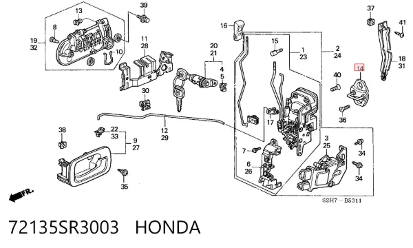  72135SR3003 Honda