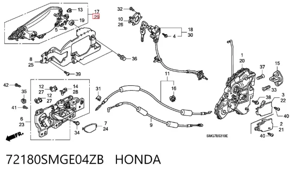  72180SMGE04ZB Honda