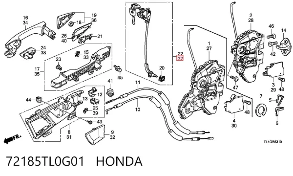  72185TL0G01 Honda