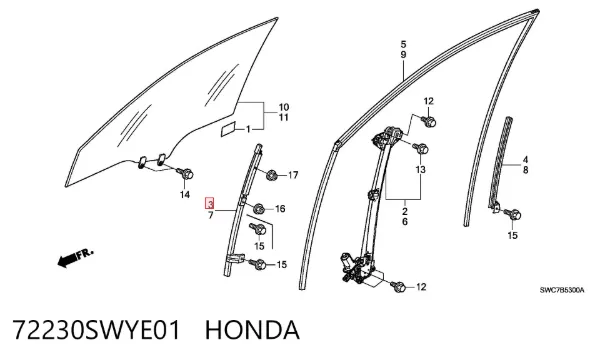  72230SWYE01 Honda