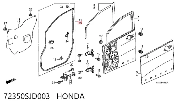  72350SJD003 Honda