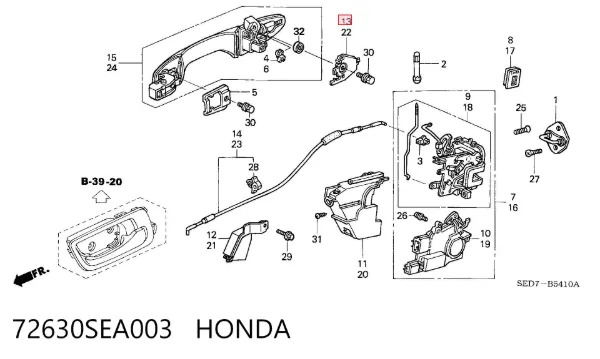  72630SEA003 Honda