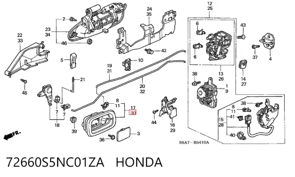  72660S5NC01ZA Honda
