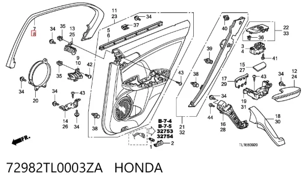  72982TL0003ZA Honda