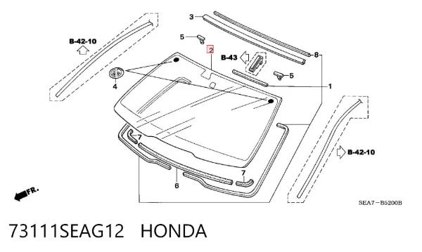 Лобовое стекло AB65246A XYG