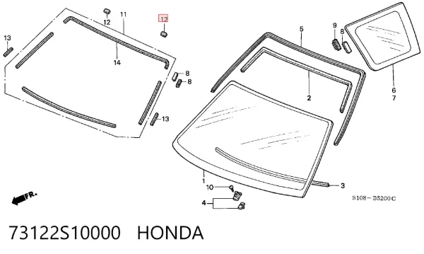  73122S10000 Honda