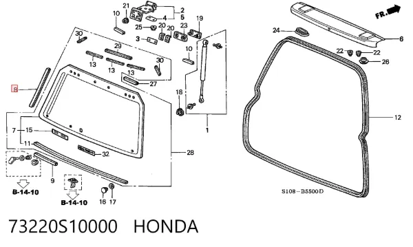  73220S10000 Honda