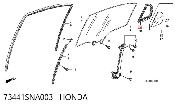  73441SNA003 Honda