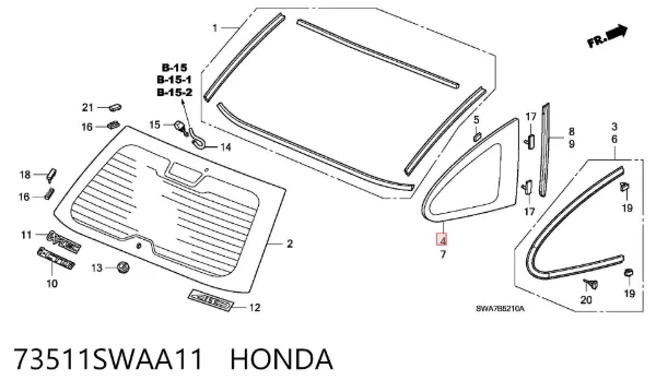  73511SWAA11 Honda