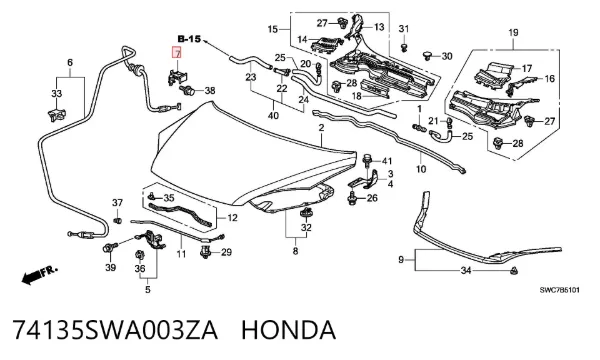  74135SWA003ZA Honda
