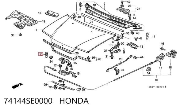  74144SE0000 Honda