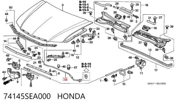  74145SEA000 Honda