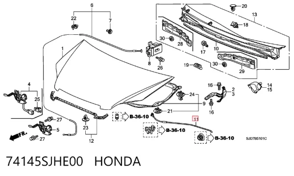  74145SJHE00 Honda
