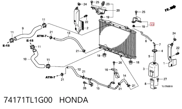  74171TL1G00 Honda