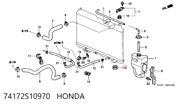  74172S10970 Honda