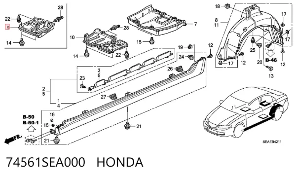  74561SEA000 Honda