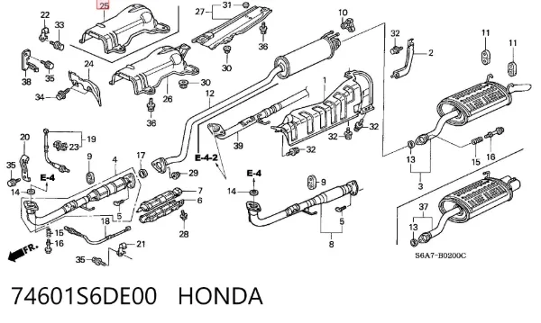  74601S6DE00 Honda
