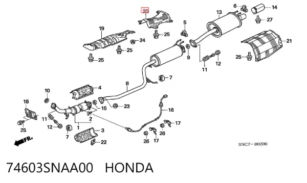  74603SNAA00 Honda