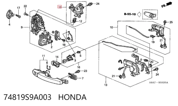  74819S9A003 Honda