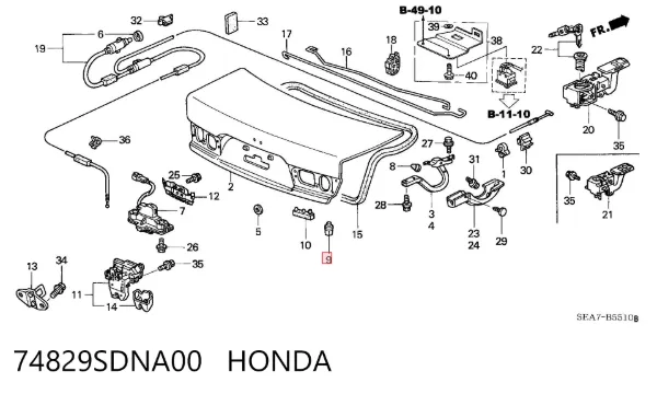  74829SDNA00 Honda