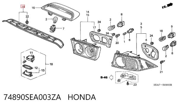  74890SEA003ZA Honda