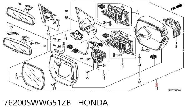  76200SWWG51ZB Honda