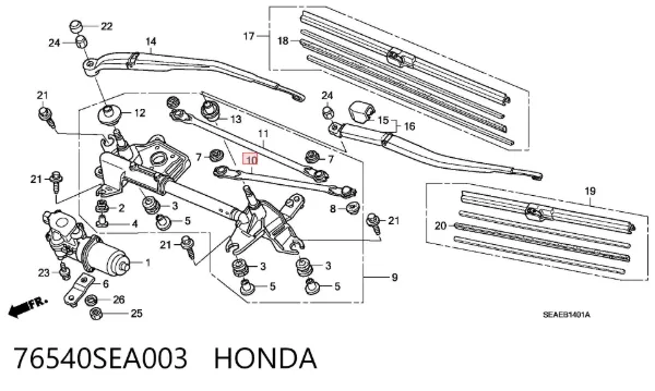  76540SEA003 Honda