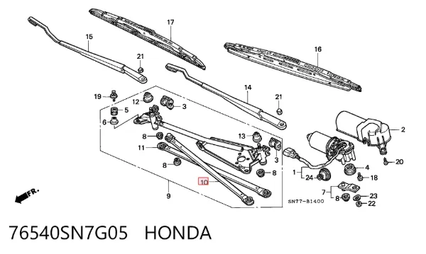  76540SN7G05 Honda