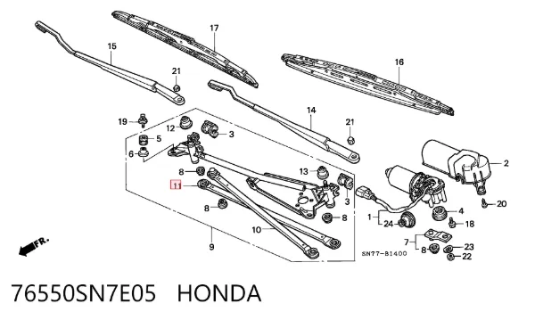  76550SN7E05 Honda