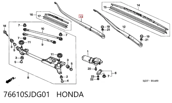  76610SJDG01 Honda
