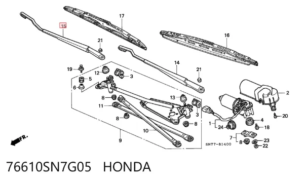  76610SN7G05 Honda