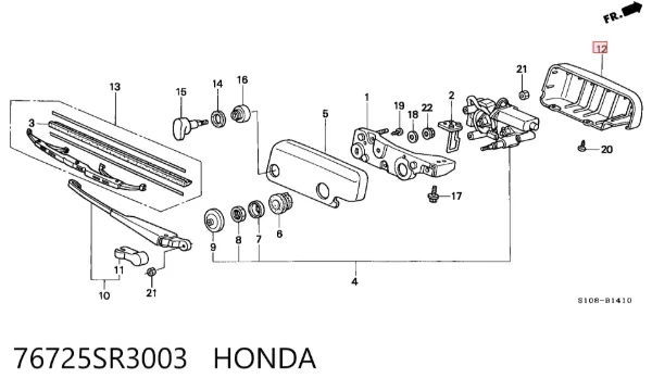  76725SR3003 Honda