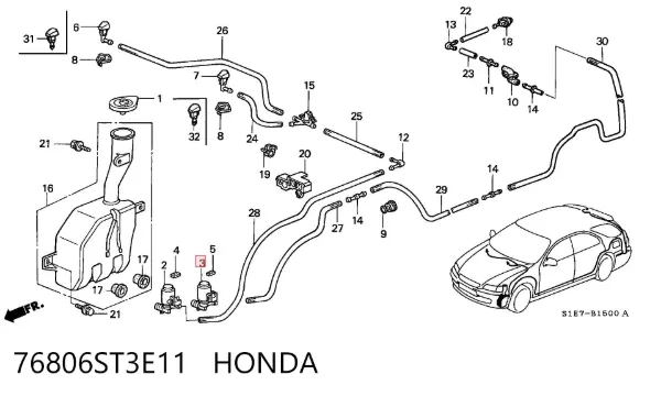  76806ST3E11 Honda
