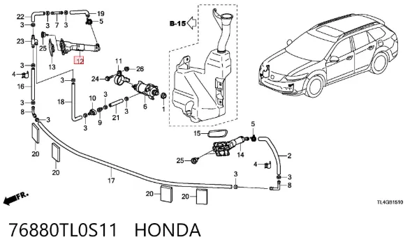  76880TL0S11 Honda