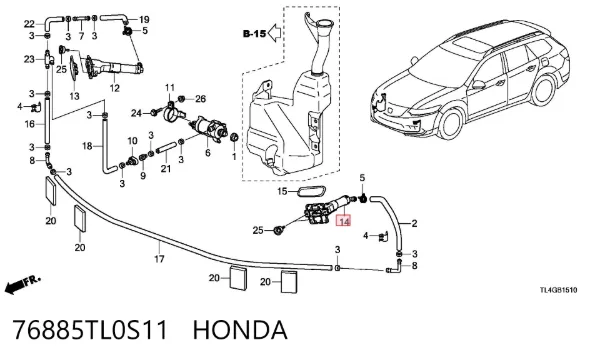  76885TL0S11 Honda