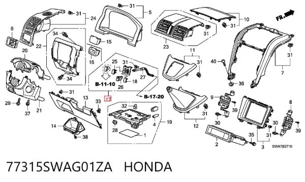  77315SWAG01ZA Honda