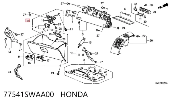  77541SWAA00 Honda