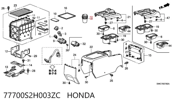  77700S2H003ZC Honda