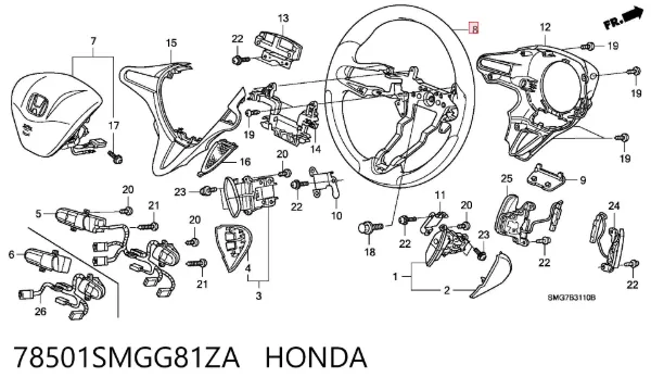  78501SMGG81ZA Honda