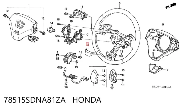  78515SDNA81ZA Honda