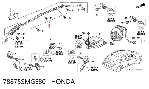 Шторка боковая, левая 78875SMGE80 Honda
