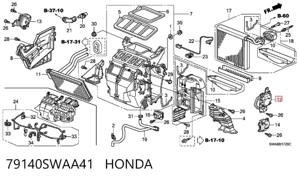  79140SWAA41 Honda