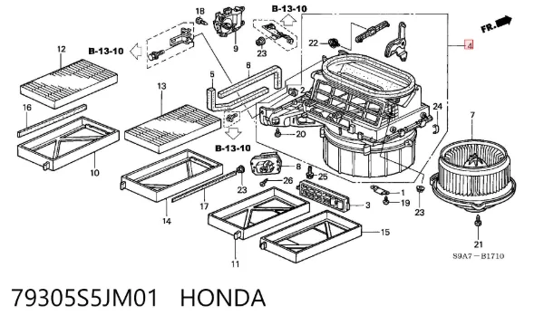  79305S5JM01 Honda