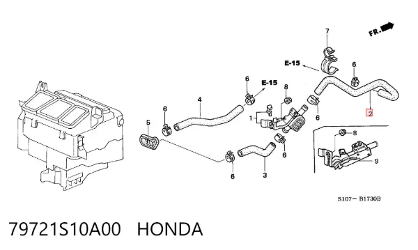  79721S10A00 Honda