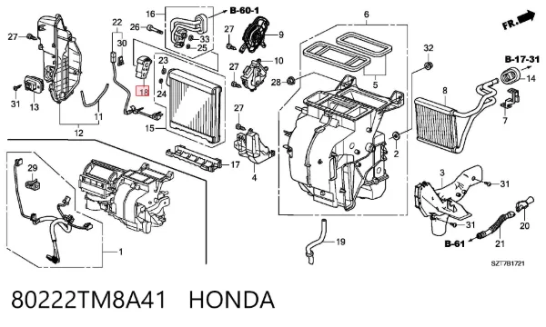  80222TM8A41 Honda