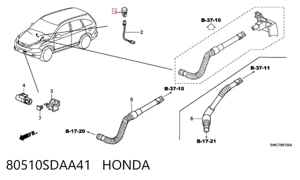  80510SDAA41 Honda