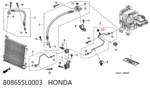  80865SL0003 Honda
