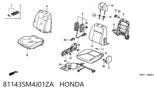  81143SM4J01ZA Honda